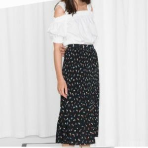 & Other Stories Pleated Midi Skirt - Size 8